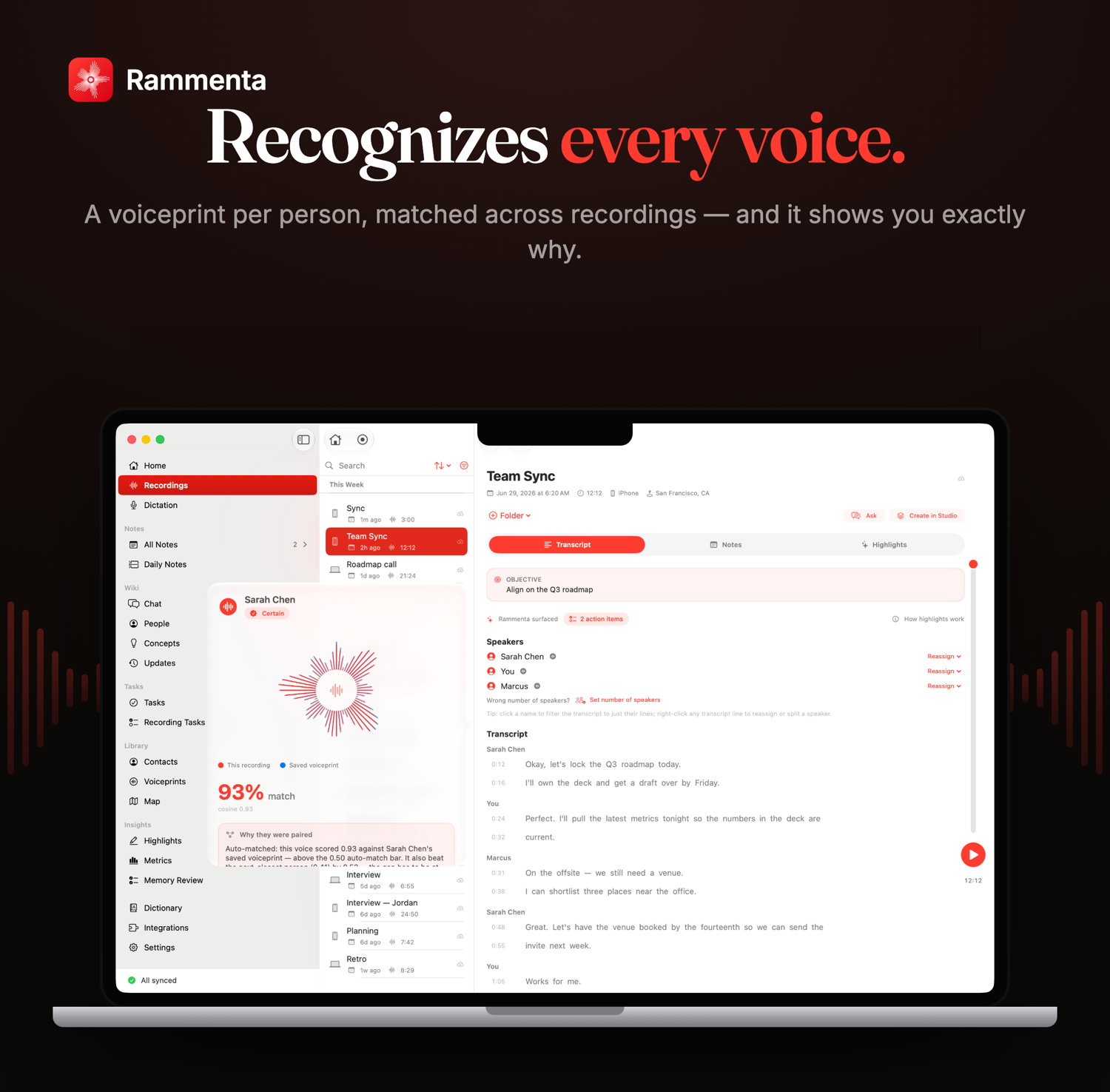 Recognizes every voice