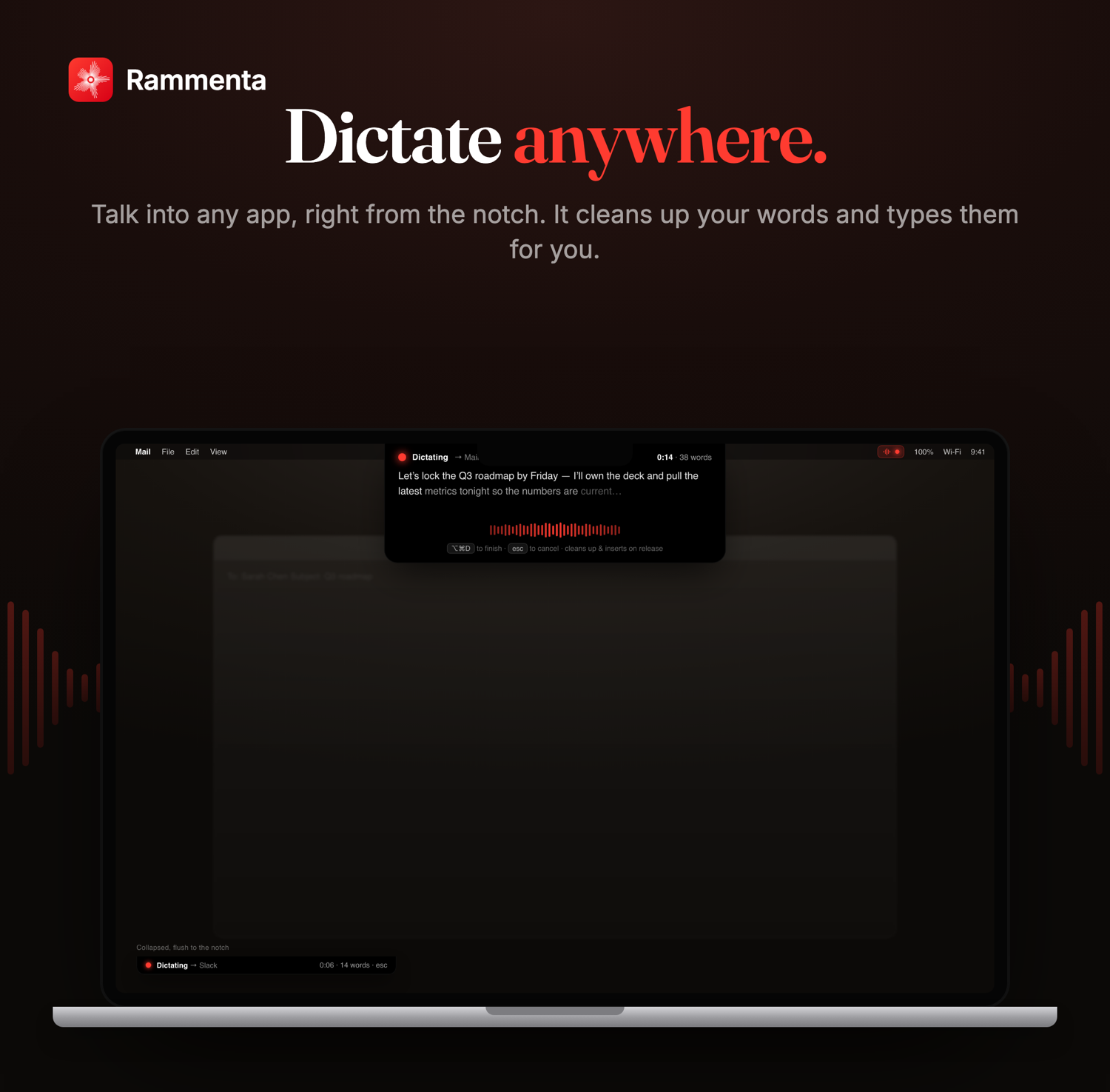 Dictate anywhere