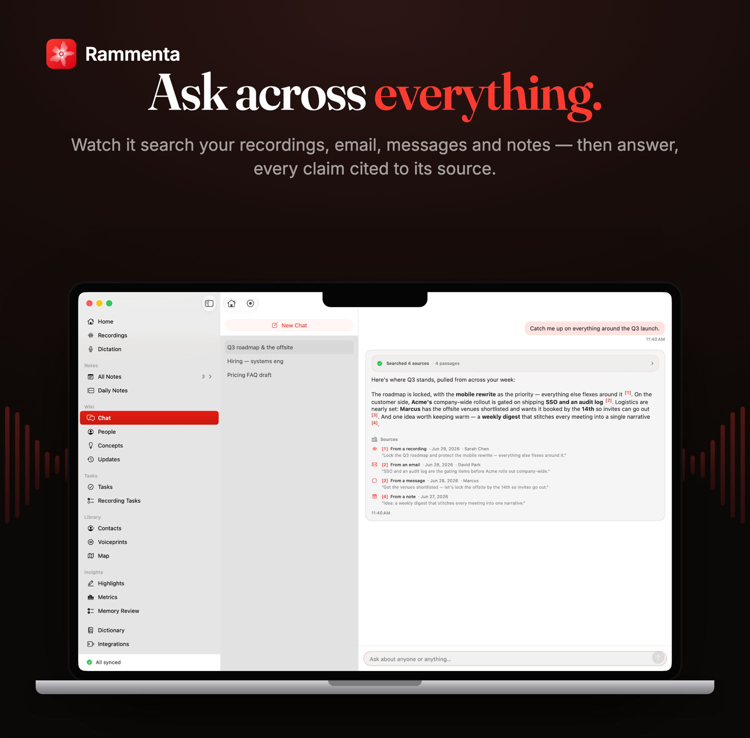 Ask across everything
