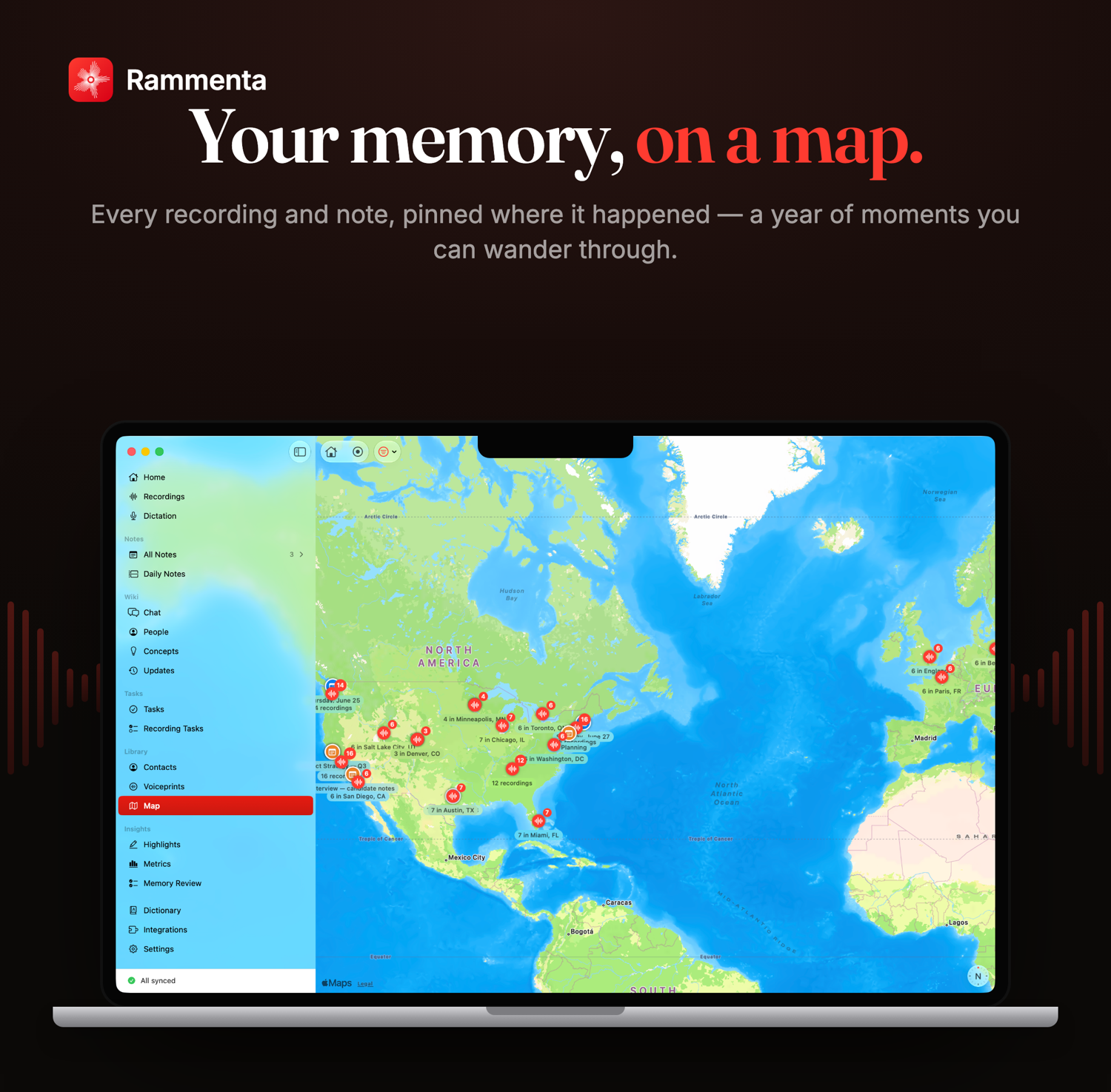 Your memory, on a map