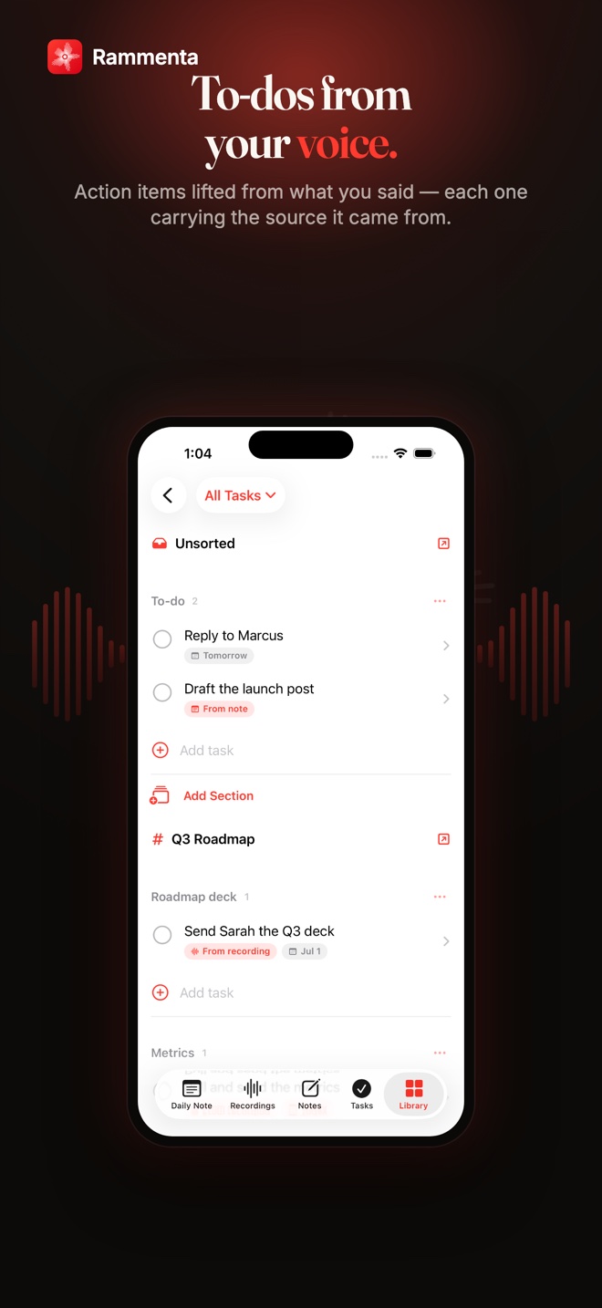 To-dos from your voice