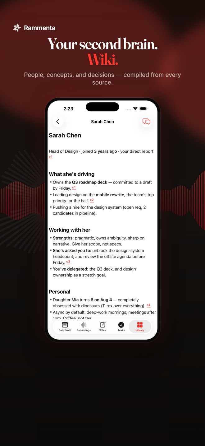 Your second brain — wiki compiled from every source