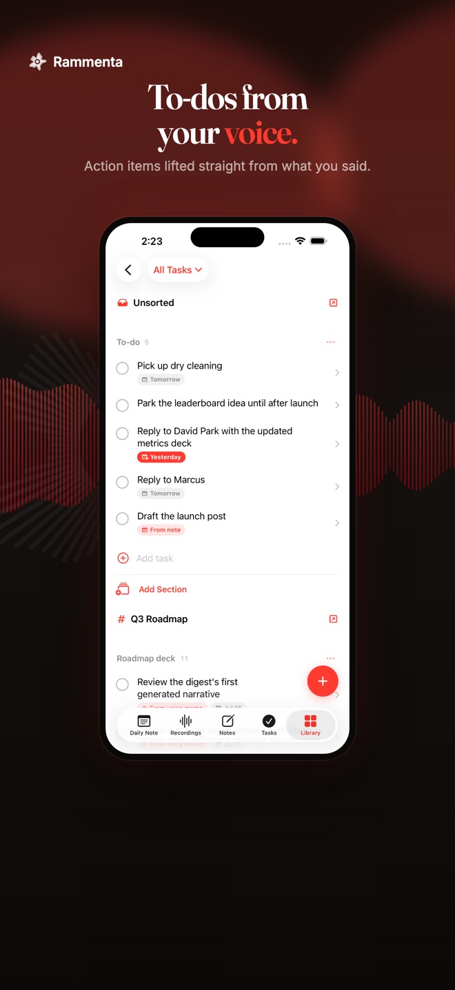 To-dos from your voice